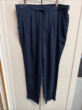 Banana Republic Navy Drawstring Travel Chinos